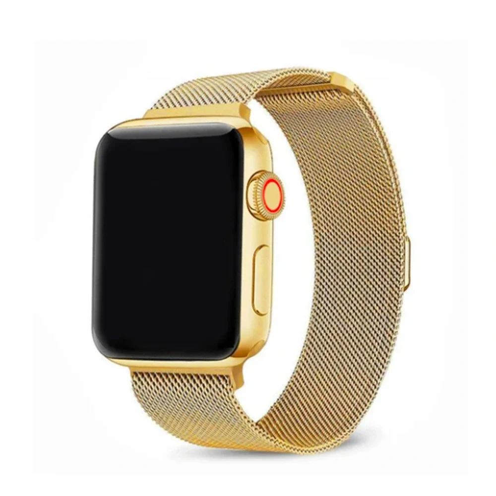 POSHTECH Stainless Steel Mesh AppleWatch Band Gold